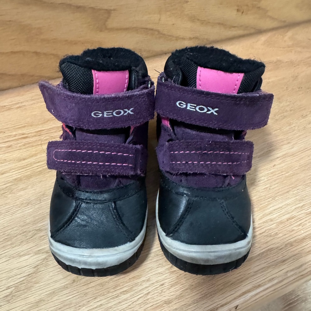Geox Kids' Black and Pink Boots